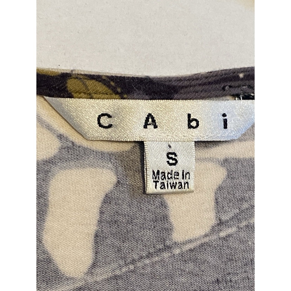 CAbi Women's Casual Cozy Midi Dress S Empire Waist Knit Butterfly Print Soft - Picture 7 of 15